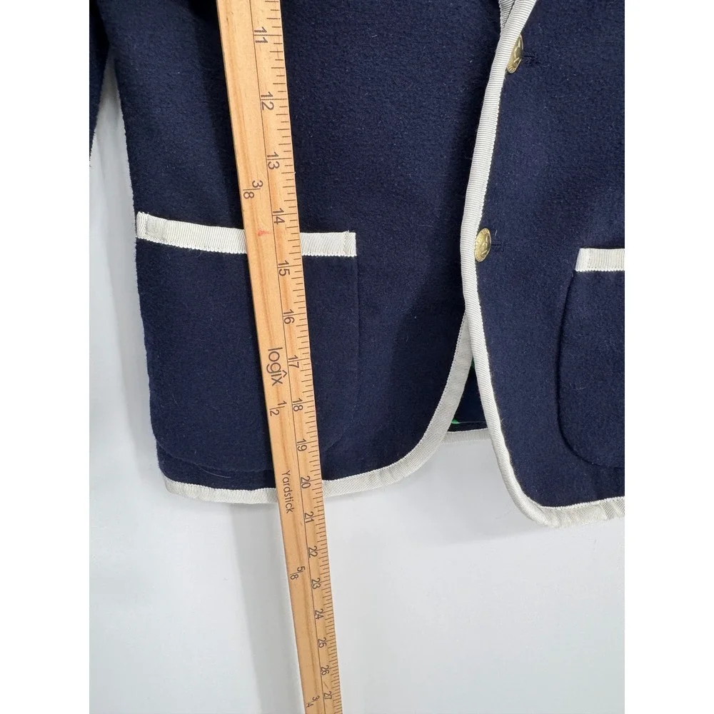 Rowing Blazers x Target Navy Wool Blend Blazer Kids Size M(8) Preppy Dressy